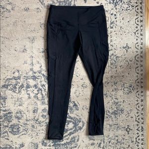 Popflex Black Side Mesh Leggings